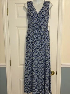 Lands End Cotton Modal Blend Banded Waist Maxi Summer Dress XS 2-4 - Picture 1 of 5
