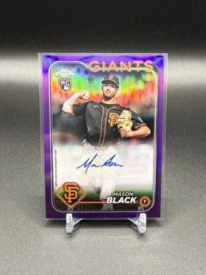 #AC-MB Mason Black Purple Refractor Auto #242/250 (RC) -2024 Topps Chrome Update - Image 1 of 2