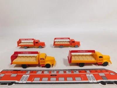 4X WIKING H0 1:87 Camion Del Beverage MB Con Casse Coca Cola Mint #DX286-0,5 - Immagine 1 di 4
