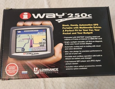 Lowrance Automotive i-Way 250c GPS Complete with original box With SD GPS - Image 1 of 4