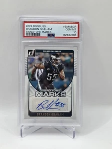 2024 Panini Donruss Brandon Graham Signature Marks PSA 10 - Picture 1 of 1