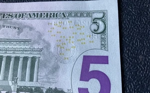 Lot of (2) 2021 $5 Dollar Note Ink Transfer Errors; Consecutive Serial Number$  - Picture 1 of 6
