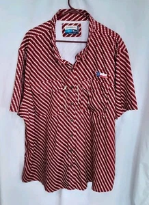 Magellan Texas Flag Local State Relaxed Fit Button Down Shirt Men's Size 3XL -J7 - Picture 1 of 4