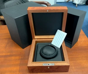 BLANCPAIN OAK WOODEN 2011 WATCH PRESENTATION BOX INC OUTER BOX & CALENDER MP206 - Picture 1 of 14