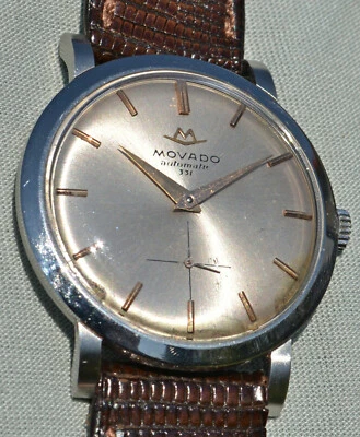 Sehr Selten Armbanduhr Movado 331 automatic Uhrwerk A Asia-Holzrahmen Zeit Er 50 - Bild 1 von 4