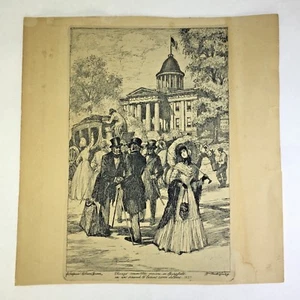 Wm Mark Young Original Chicago Committee Etching for Koopman Robinson Neumer - Picture 1 of 12