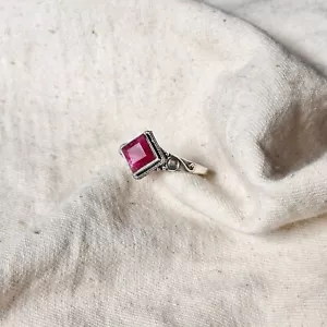 Ruby gemstones 925 Sterling Silver ring silver jewelry collection for women - Picture 1 of 7