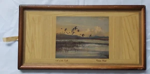 Vernon Ward vintage retro kitsch print Call of the South on wooden inlay frame - Picture 1 of 6