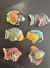 6 Fish Candles:  Floating Tropical Fish Ocean Reef Theme Decor  Colorful  Sealed