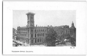 CALCUTTA Telegraph Office INDIA 1910s Antique Postcard Vintage - Picture 1 of 2