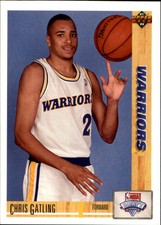 1991-92 Upper Deck Golden State Warriors Basketball Card #9 Chris Gatling Rookie