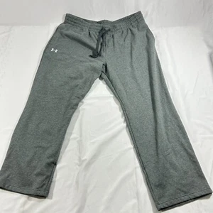 NWT Under Armour Men's Full Heather Fleece Joggers Gray 3XL Loose Fit Sweats Z15 - Picture 1 of 8