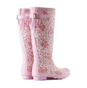 Hunter X LoveShackFancy Women’s Tall Rose Heart Rain Boots Size 8 PRESALE - Picture 1 of 4