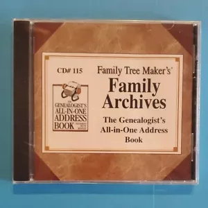 Family Tree Maker Family Archives "Genealogist's All-in-One Address Book" Sealed - Picture 1 of 2