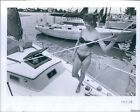 1984 29-Yr-Old Miss Brenner & Fellow Live-Aboard At Hibiscus Island 8X10 Photo