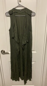 Charlotte Russe Army Green Cargo Vest Women’s Size XS - Picture 1 of 11