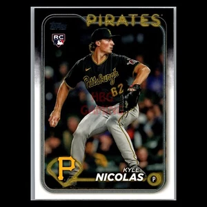 Kyle Nicolas RC 2024 Topps Series 2 Pittsburgh Pirates Rookie Card #408 - Picture 1 of 2