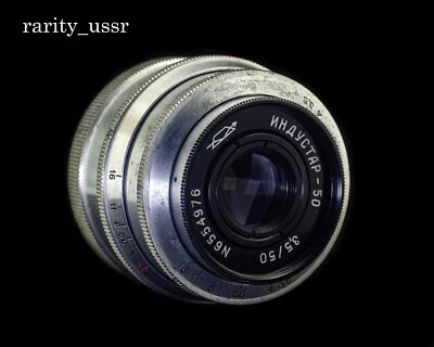 f3.5/50 mm INDUSTAR-50  Soviet lens Zorky FED Rangefinder Mount m39 - Image 1 of 4
