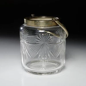 Art Deco Israel Sigmund Greenberg Silverplate Cut Crystal Ice Bucket 6"h 5"dia - Picture 1 of 7