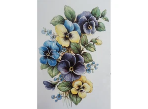 Flowers Pansy Overglaze Waterslide Ceramic Decals - Picture 1 of 1