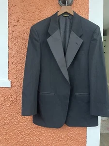 Vintage Christian Dior Monsieur Sport Coat 100% Wool Black Unsized FLAWED - Picture 1 of 10
