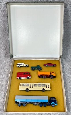 MERCEDES-BENZ VINTAGE WIKING WERBE SET 1:87 GADGET PROMOZIONALE PROMO BOX 1976 - Immagine 1 di 4