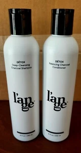 Lange Detox Deep Cleansing Charcoal Shampoo & Balancing Charcoal Conditioner 8oz - Picture 1 of 4