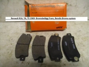 Renault R16, TA, TS 1969- Front brake pads, Bendix Brake system - Picture 1 of 2