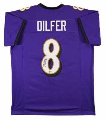 Trent Dilfer Signed Baltimore Ravens Jersey (Beckett) Super Bowl XXXV Champ / QB - Image 1 of 4