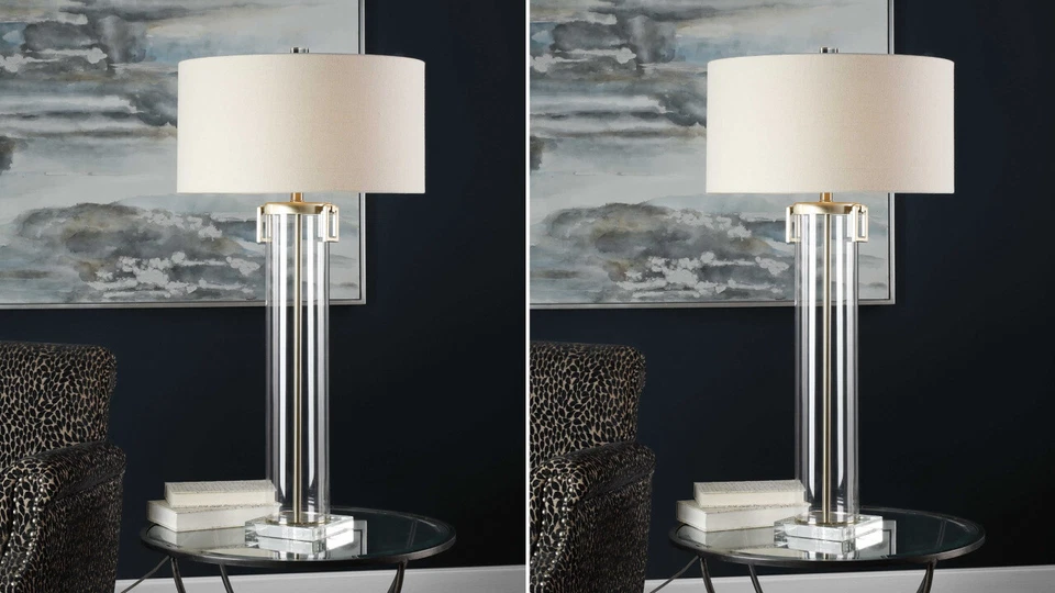 Uttermost Monette Steel and Crystal Table Lamp 27731