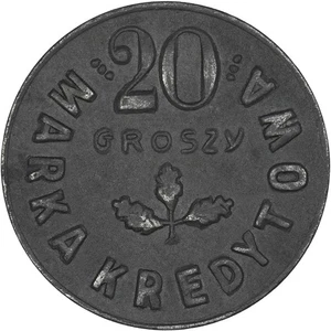 Poland (Kovel) c.1918 20 Groszy Credit Token ABOUT UNC SCARCE! - Picture 1 of 2