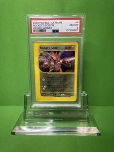 2003 POKEMON BEST OF GAME PROMO 4 ROCKET'S SCIZOR WINNER PSA 8 - Picture 1 of 2