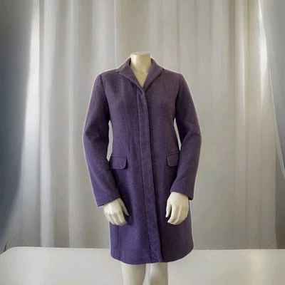 Gap Women Purple Wool Cashmere  Blend Single Breast Long Jacket Coat Size XS - Image 1 of 4