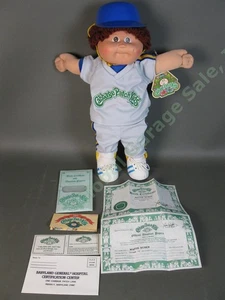 Original 1984 Cabbage Patch Niño Mattie Ruben Niño Jugador de Béisbol Muñeca Uniforme Sin Reserva - Imagen 1 de 10