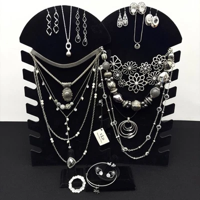 Silver-Tone Costume Jewelry Lot Boho VLD Lia Sophia Brighton NVR Gerry's Modern - Image 1 of 4