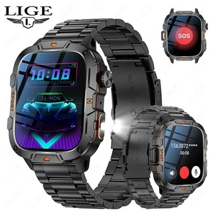 Smartwatch Herren Militär mit Telefonfunktion Herzfrequenz Fitness Wasserdicht - Bild 1 von 17