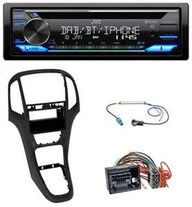 JVC Bluetooth MP3 USB DAB CD Autoradio für Opel Astra J ab 2009 Perl schwarz - Bild 1 von 9