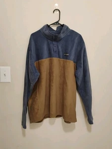 Columbia Herren 1/4 T-Druckknopf Fleece Pullover Jacke grau hellbraun Größe XXLarge - Bild 1 von 13