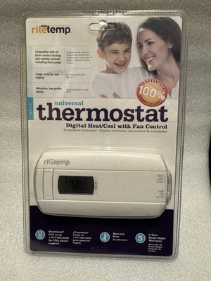 NEW Rite Temp Universal Thermostat Digital Heat/Cool Fan Control Model 6020 - Image 1 of 4