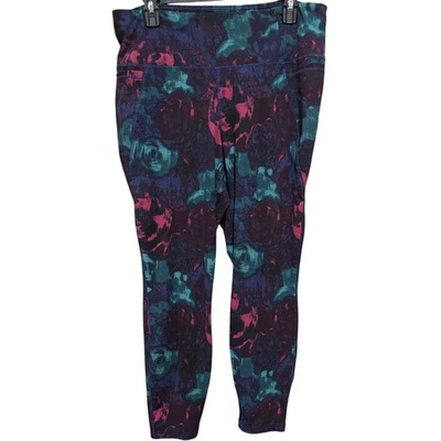 LIVI Leggings Plus 18 20 Verde Azul Rosa Estampado Floral Tiro Alto Pantalones de Yoga Foto 1 de 4