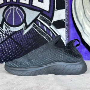 Size 12/12.5 - Ecco Therap Sneakers Shoes Black Bumpy Leather Comfort Slip On - Picture 1 of 10