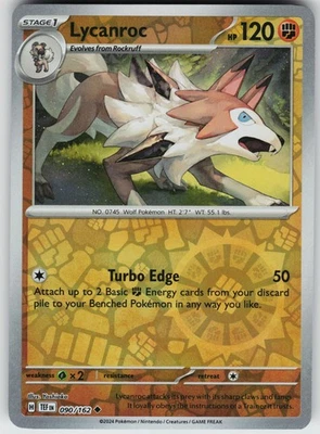 Pokemon Lycanroc 090/162 SV05: Temporal Forces NM Reverse Holo card - Image 1 of 2
