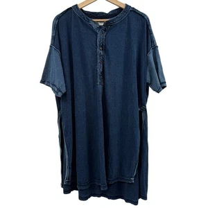 Free People We The Free On The Flip Side Tee Small Tunika Top Oversized Boho - Bild 1 von 10