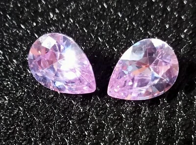 27.25 CT Good Looking Pear  Cut Purple Zircon A+++ Loose Gemstone 2 Pcs - Image 1 of 4
