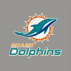 Calcomanía de vinilo deportiva Miami Dolphins #6 ventana de coche ventana - Imagen 1 de 4