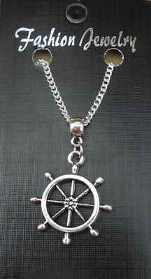 Collar Colgante Rueda del Dharma 18" o 24 Pulgadas Timón Dharmachakra Dije de Vida Foto 1 de 4