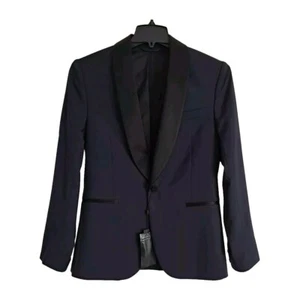 J Lindeberg Virgin Wool Tuxedo Jacket In Navy .Size S - Picture 1 of 9