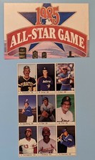 1985 All-Star Game Program 9 Player Insert Sheet - Ryne Sandberg Dave Concepcion
