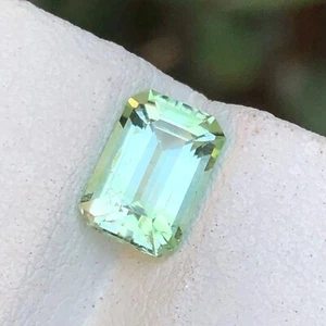 1,50 quilates corte esmeralda raro como nuevo verde laguna espuma marina turmalina piedra preciosa suelta Afg - Imagen 1 de 12