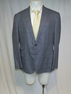 Ralph Lauren Purple Label Kent Linen Blend Plaid Sport Coat 44R NWT $2995 - Image 1 of 4